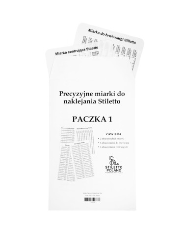 Stiletto Precision Stickers – Measurement Stickers for Professional Piercers (Set of 4 Sheets)