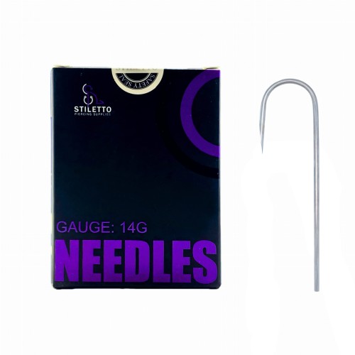 16G 1,2 mm - HAK cięty zewnętrznie zagięte ostrze igła do piercingu Stiletto HOOK outside bevel 14G-HO.jpg.jpg