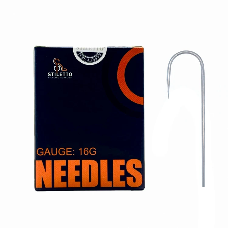 16G 1,2 mm - HAK cięty zewnętrznie zagięte ostrze igła do piercingu Stiletto HOOK outside bevel 16G-HO.jpg